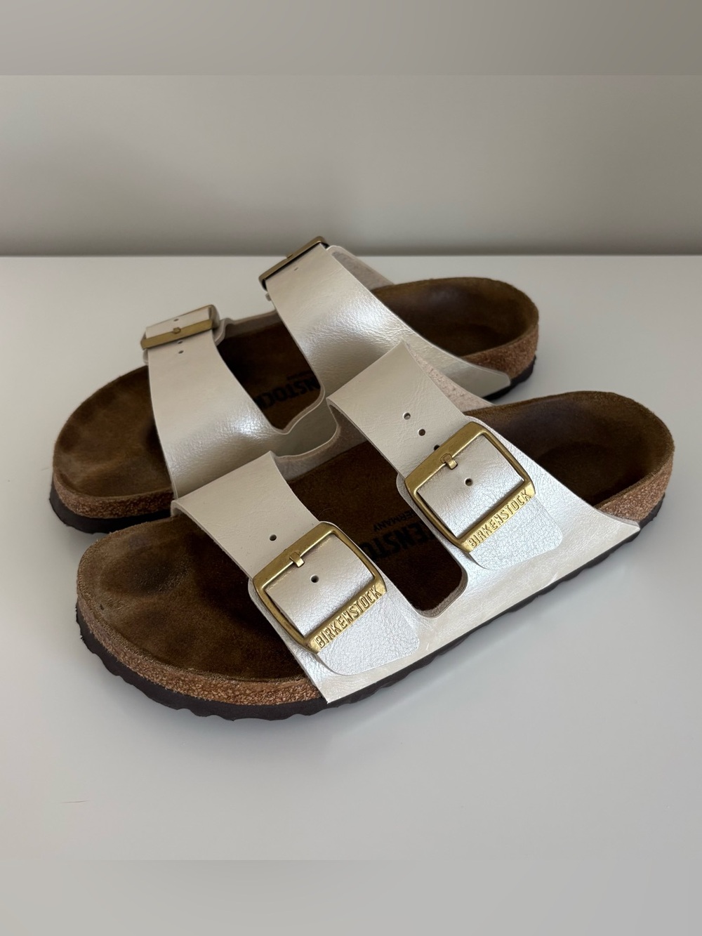 Birkenstock Arizona in Graceful Pearl